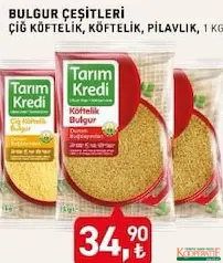 TARIM KREDİ BULGUR 1 ÇEŞİTLERİ KG fiyat ve kampanya bilgisi